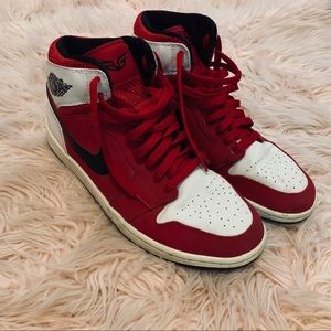 Nike Jordan Retro 1 red and white Size 10